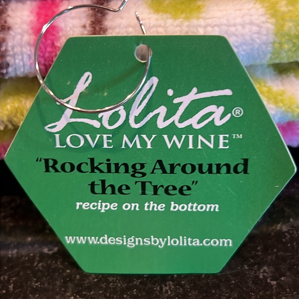 Lolita Rocking Around The Tree Collectible Wine Glass Hand Painted RARE - Picture 8 of 9